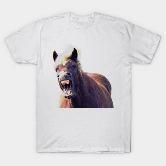 Icelandic Horse Laughing Out Loud T-Shirt by hexchen09